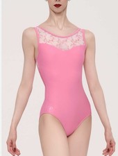 Wear Moi Belmine Cami Leotard With Mesh Floral Lace Accents Women Dance XS New