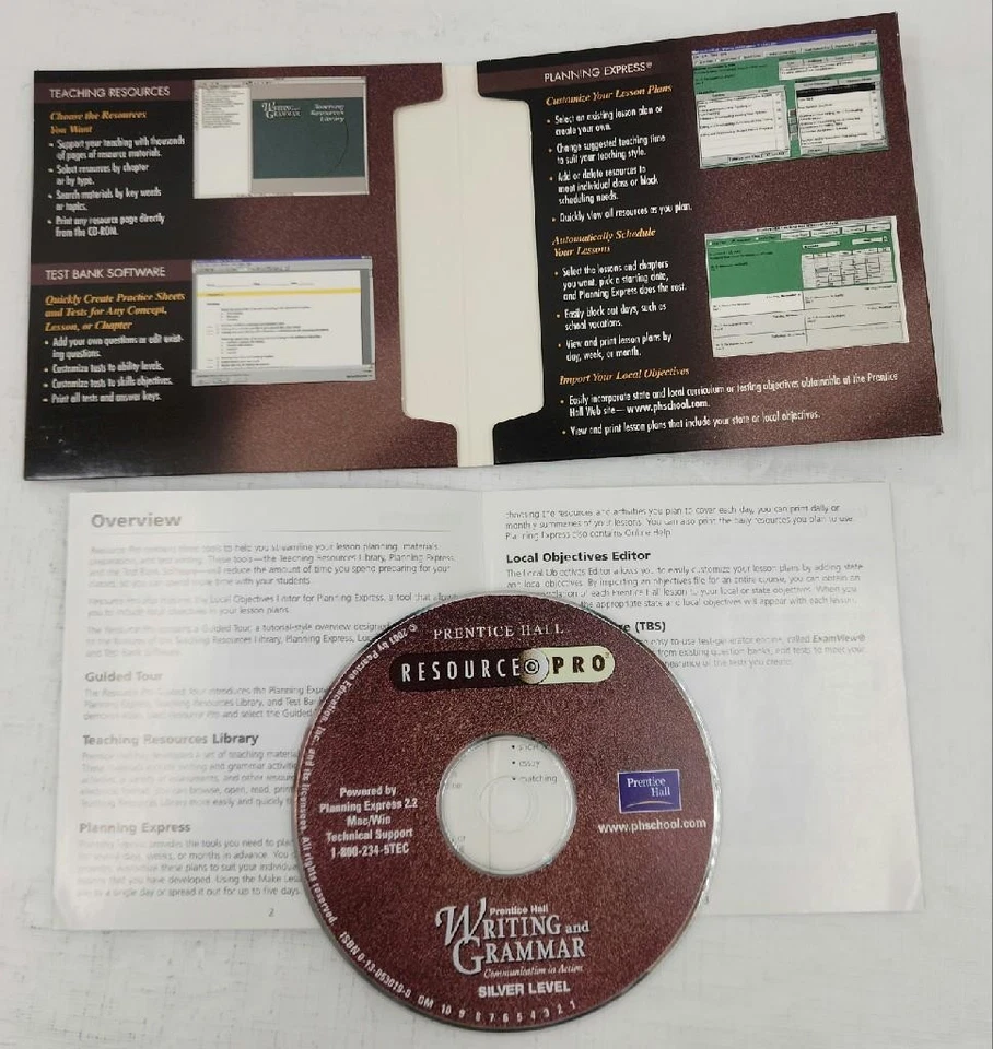 CD-ROM Prentice Hall Writing and Grammar Resource Pro Silver Level Foto 4 de 4