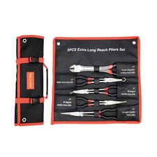 TOOLEAGUE 5Pc 11" Long Reach Needle Nose Pliers Set, SHIPS FROM USA FREE SHIPPIN