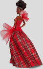 2024 HOLIDAY AFRICAN AMERICAN BARBIE WITH PLAID GOWN MINT NRFB HRM66 W/SHIPPER — photo 3