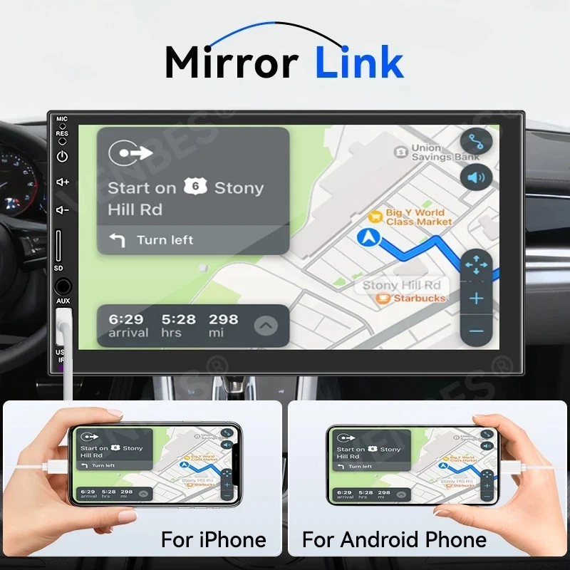 VENBES Car Stereo Upgrade 2DIN Touchscreen Radio with Android Auto and Bluetooth