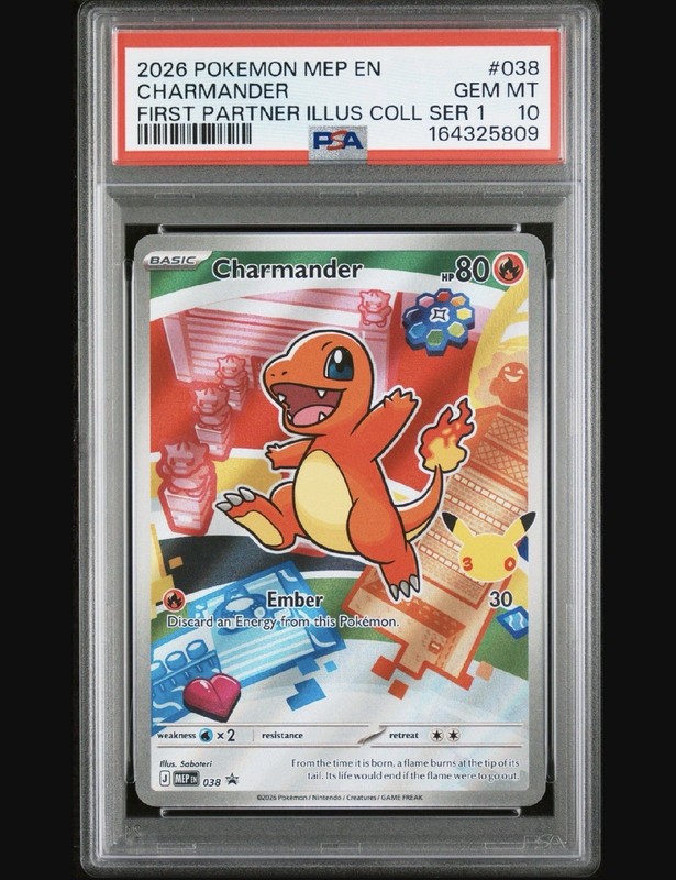 First Partner Charmander 038 Pokemon Card PSA 10