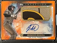 2024 Topps Inception Jackson Merrill Dual -Autograph Patch RC APC-JM Orange 5/10