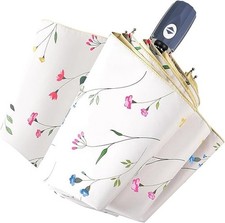 Color Glue Coating Sun Umbrella UV Protection Compact Folding Windproof Parasols