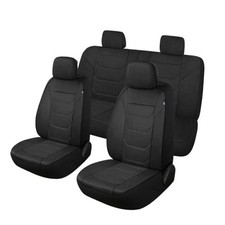 Pariiaotin 3D Air Mesh Car Seat Covers Washable and Breathable Full Set Black
