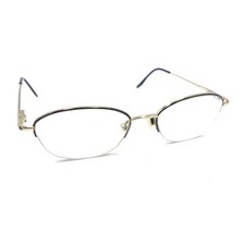 Tres Jolie 118 003 Gold Metal Oval Half Rim Eyeglasses Frames 49-17 130 Designer