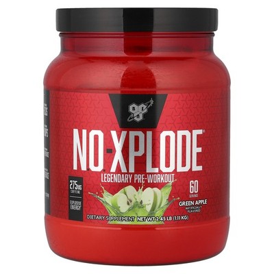 N.O.-XPLODE , Legendary Pre-Workout, Green Apple, 2.45 lbs (1.11 kg)