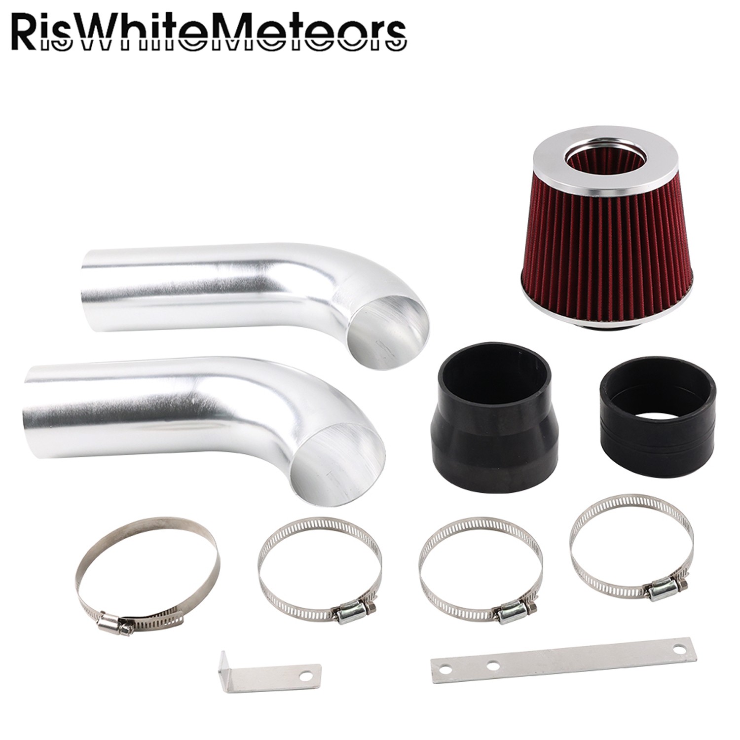 For BMW 323/325/328/330 I6 E46 1999-2005 Red Filter + Cold Air Intake System Kit