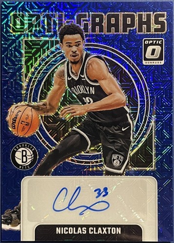 NICOLAS CLAXTON 2024-25 DONRUSS OPTIC OPTI-GRAPHS HOLO PRIZM AUTO 
