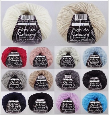 50g Filati da Collezione Alpaca Princess Wolle Garn Stricken Häkeln GP99,00 /1kg