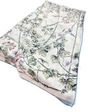 Sallys 70 Cashmere  30 Silk Wrap Scarf Birds Print Double Face Shawl 53"