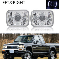 Pair For Toyota Pickup 1982-1995 Hardbody Truck 5x7 7x6 Led Halo Headlights H4