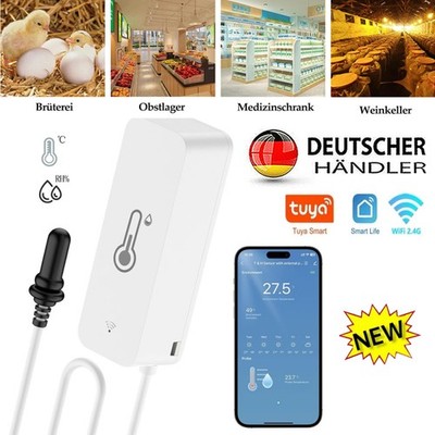 WiFi Thermometer Hygrometer Innen Smart Wlan APP Kontrolle Temperatursensor
