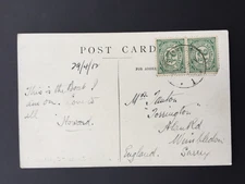 GB 1912 GT EASTERN RAILWAY RMT COPENHAGEN PC POSTED NETHERLANDS TO WIMBLEDON GB