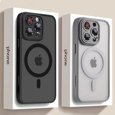 For iPhone 11-17 Air pro max Leather Magnet Magsafe Case Dustproof