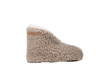 Sherpa Woollen Folding Shoes- Inside White /Outside Light Brown