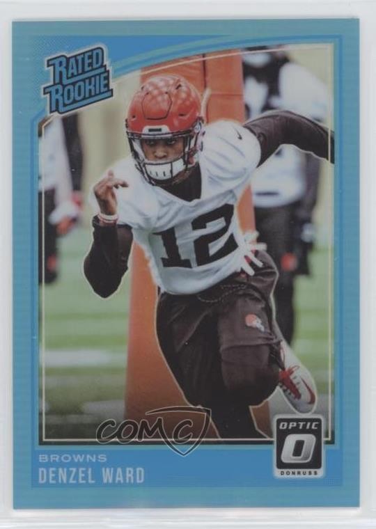 2018 Donruss Optic Rated Rookie Aqua Prizm /299 Denzel Ward #198 Rookie RC