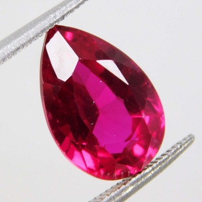 Natural 9 Ct Mozambique Red Ruby Pear Cut Loose Gemstone Certified
