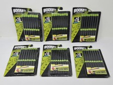  LOT OF 6 Mattel BOOMco Extra Darts Black with Green Tip, Pack of 16 - NEW