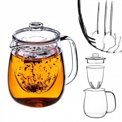 KADAX Teekanne aus Glas mit Kräuter-Einsatz mit Teesieb, 600 ml