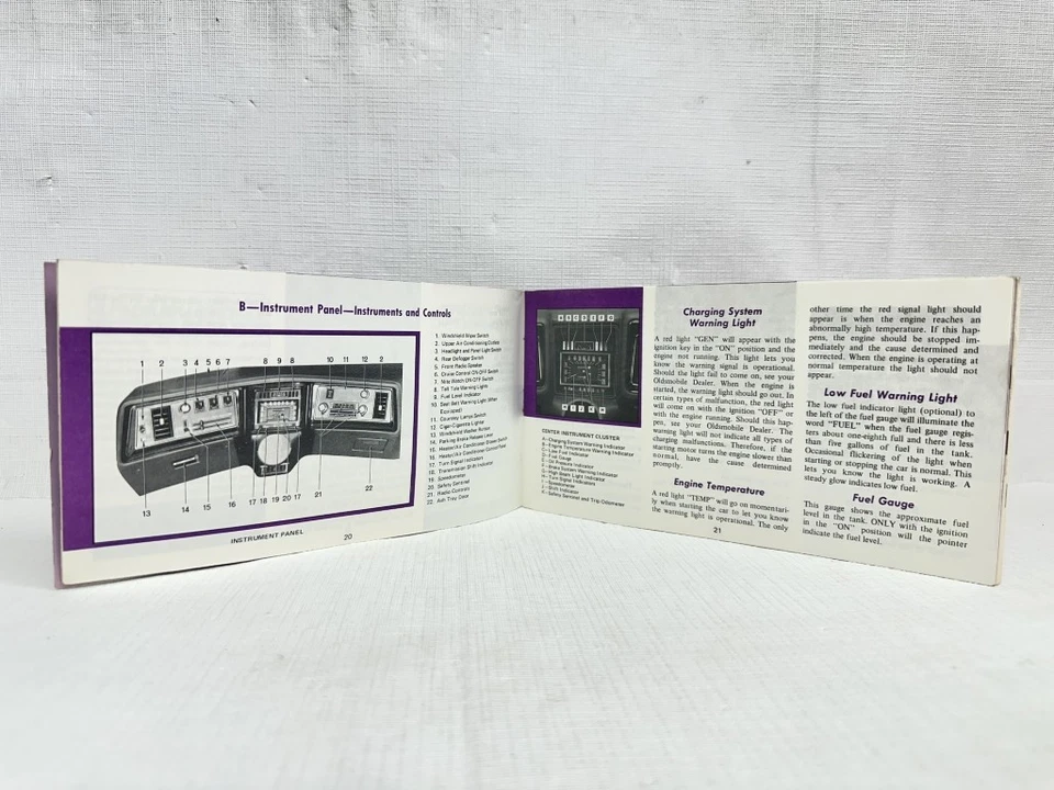 Oldsmobile Toronado 1972 manual del propietario original Foto 3 de 4