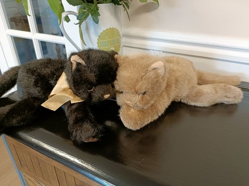 Vintage TY Cats Light Brown and black Soft Toy Plush Toy 12” No Tags 2002 - Picture 2 of 5