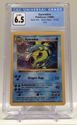 Gyarados (Shadowless) graded CGC 6.5 for sale on eBay