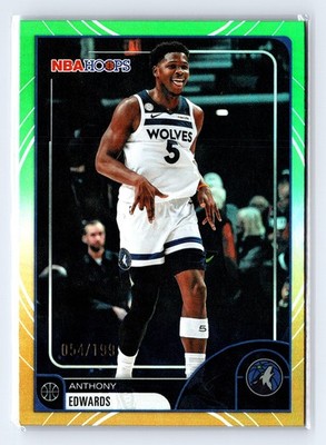 NBA 2024-25 Topps Anthony Edwards (Rainbow Gold Green) #195 Timberwolves #/199