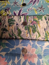 3 Printed Feed Sack  Seed Sack Flower Sack Material