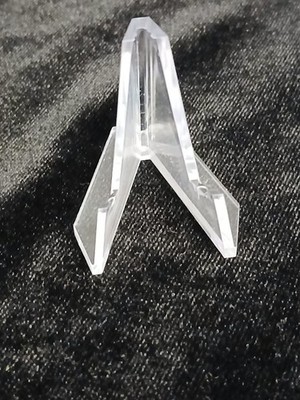 lot of 10 miniature triangular 2 1/8 high acrylic coin holders Jule-Art