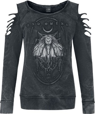 Bad Omens Sweatshirt Damen Moth anthrazit Band-Merch, Bands