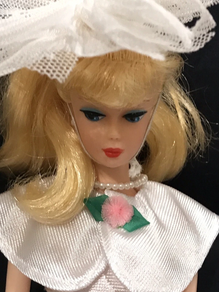 Barbie Vestido de Novia Rosa Ramos Novia Satén Vestido Velo # 779 Años 90 Bolso Sin Muñeca Foto 3 de 4