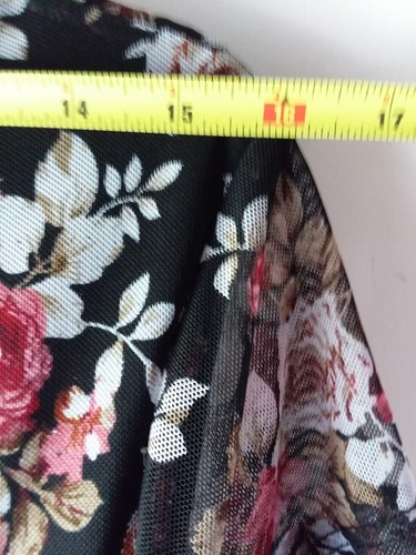 Abito lungo donna rosso rosa bianco rosa floreale TG XL nero manica corta cappuccio - Foto 8 di 9