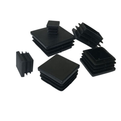 19mm - 100mm Square Plastic End Caps Blanking Plugs Tubing Box Section Inserts 