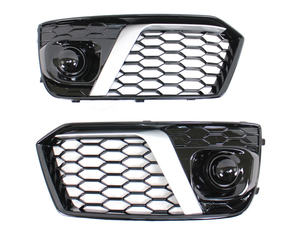 Front Bumper Lower Grille Insert For 2018-2020 Audi Q5 – Black Mesh – G-PLUS