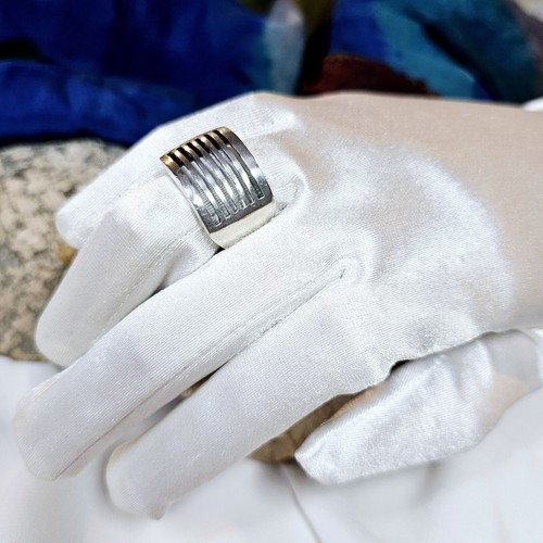Modernist Ring Handwerker 925 Silber Größe 54 5,7 g oben aktualisiert - Bild 4 von 24