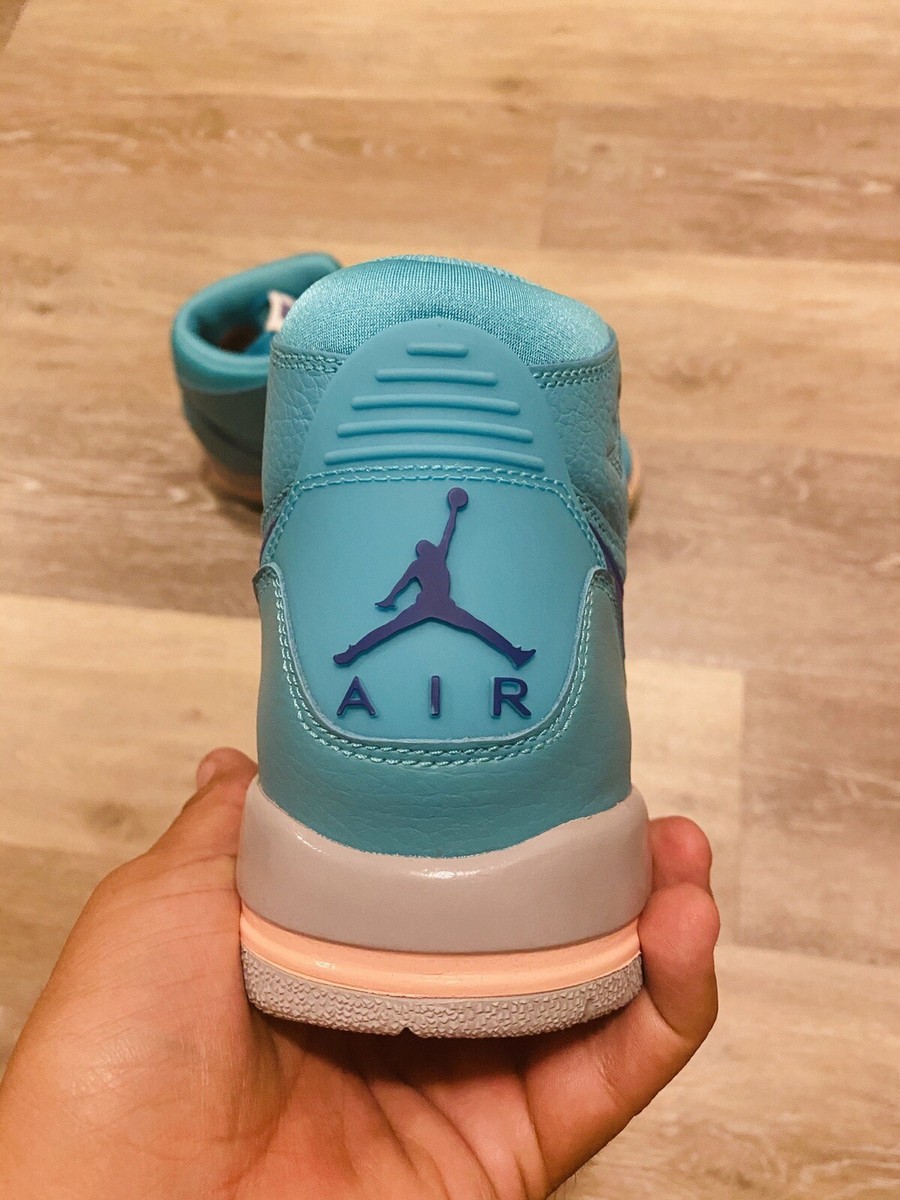 Jordan キッズスニーカー 青緑/紫灰 Nike Air Jordan Legacy 312 GS Hyper Jade Teal AT4040-348 Youth 7Y