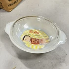 VTG NOS Anchor Hocking Fire King 467 White Glass 1 1/2 Qt Casserole Dish W/  Lid