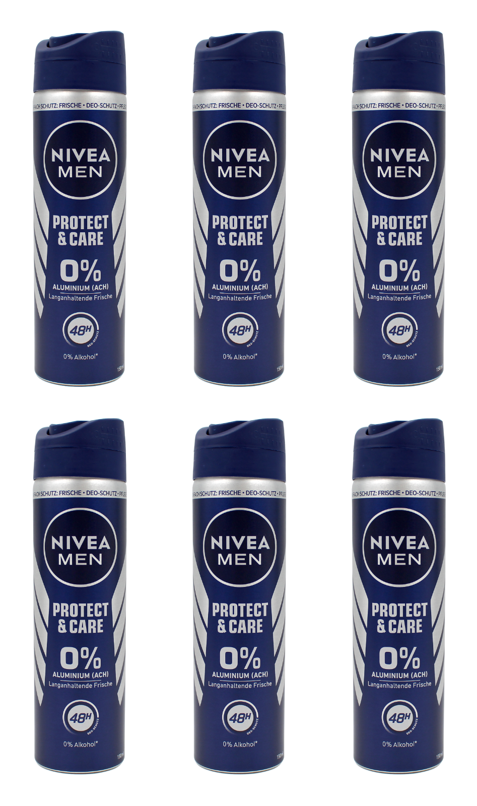 Nivea Men Protect & Care 48h Deo-Spray Deodorant , 6x150ml EAN4005900829320