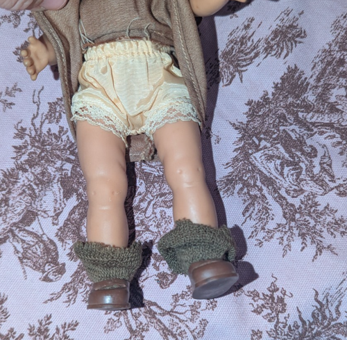 Lot 2 Vintage 1960's Effanbee 8" Vinyl Fluffy Dolls Girl Scout (A9) - Picture 9 of 10