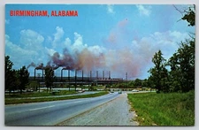 Postcard American TCI Fairfield Steel Plant Birmingham Alabama Weibel Drive