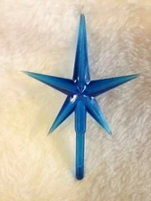 Blue Modern Large Star for Ceramic Christmas Tree  Topper  