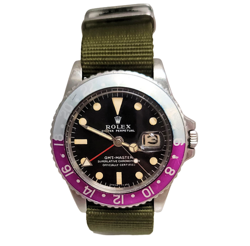 1966 VINTAGE ROLEX GMT MASTER 1675 FUCHSIA PEPSI LONG E RARE MATTE WATCH  1675 | eBay