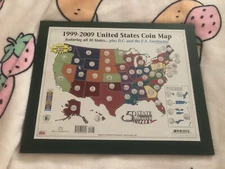 1999-2019 United States Fifty States Quarters Map Display Album *EMPTY*