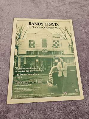 FPOT333 MAGAZINWERBUNG 12X9'' RANDY TRAVIS: STÜRME DES LEBENS
