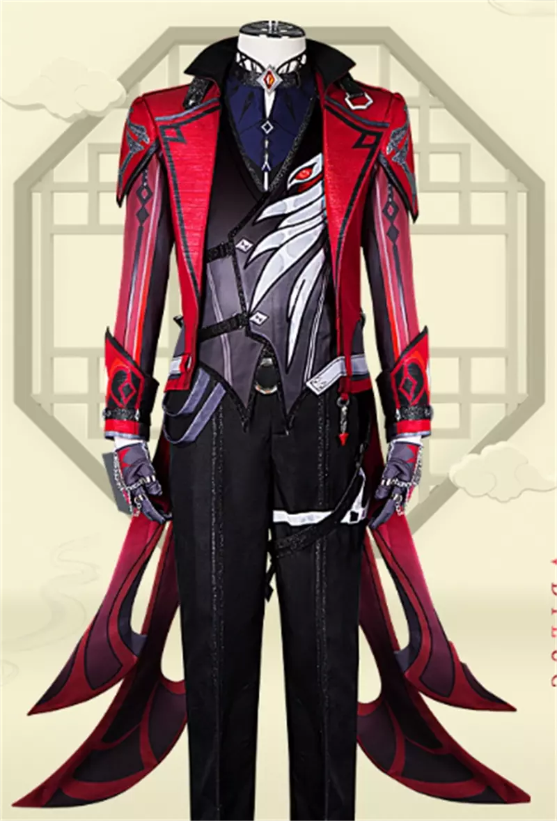 Genshin Impact Diluc Ragnvindr Cosplay Costume Vision Accessories