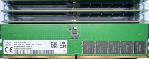 SK Hynix 32GB DDR5 4800 ECC EC4 UDIMM RAM 2Rx8 PC5-4800B-EE0 288pin - Picture 1 of 1