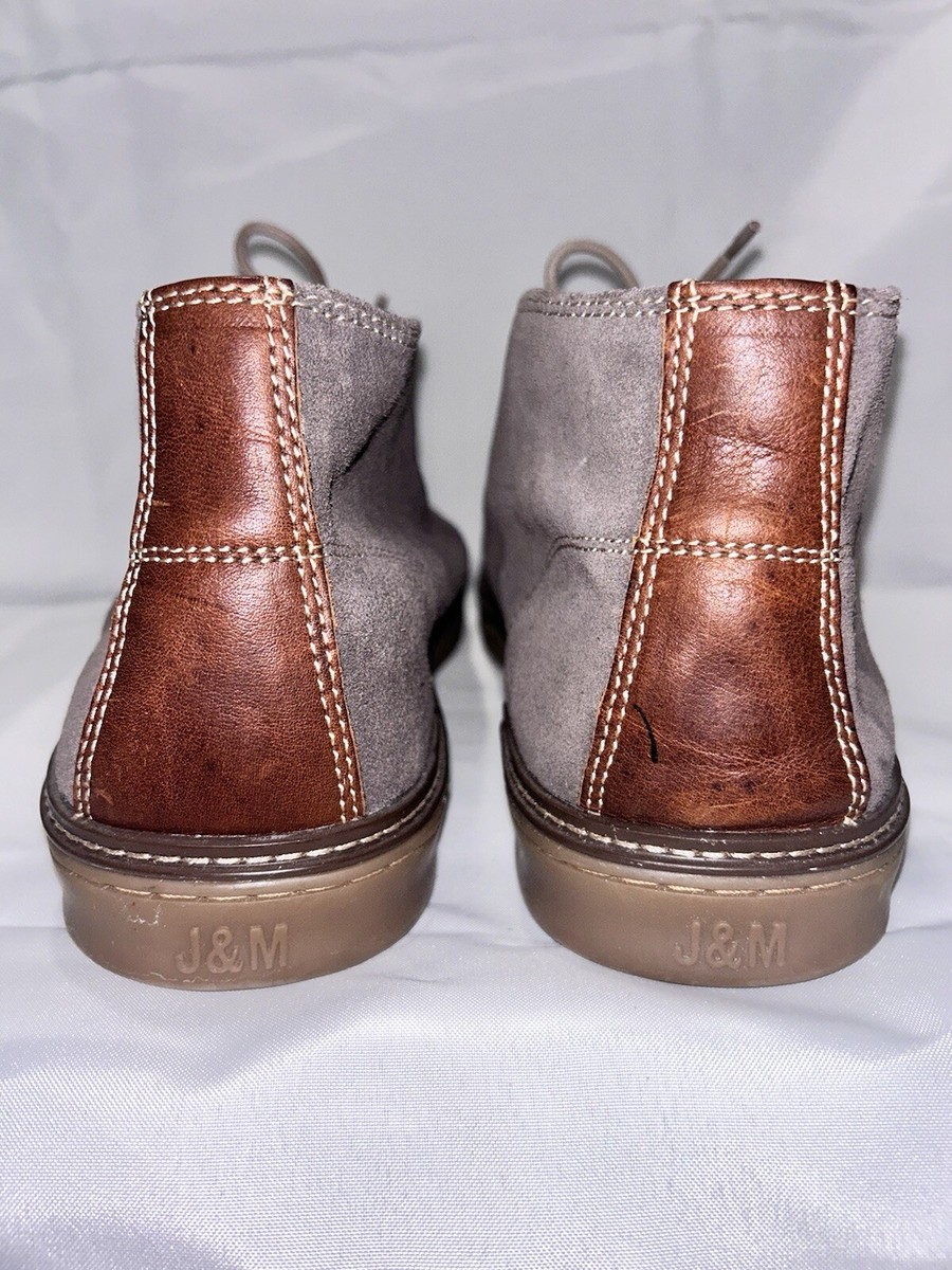 JOHNSTON AND MURPHY DRESS CHUKKA BOOTS GRAY LEATHER LACE UP SIZE 12M Men main image 3