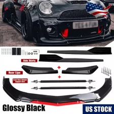 For Mini Cooper Front Bumper Lip Spoiler Splitter Body Kit Side Skirt Rear Lip