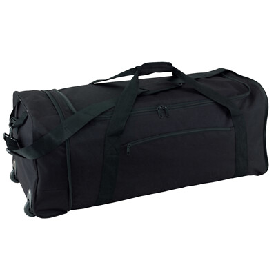 Reisetasche mit 2 Rollen 79 L Reise- Trolley 81x32x34 Reisetasche 1,3KG Schwarz